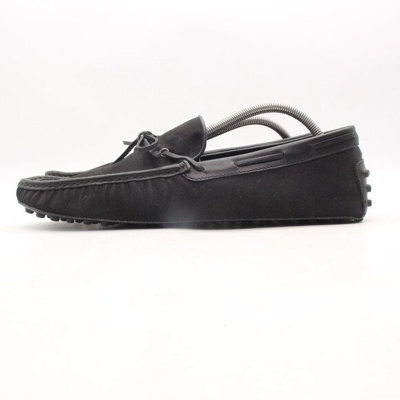 Tod's Driving Loafers Men's Size UK 10 Slip On Black Shoes Bow - Picture 4 of 9